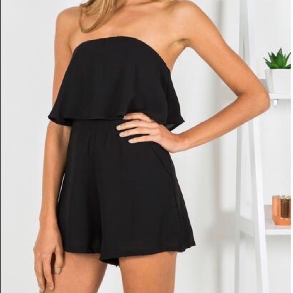 White Fox Florida Romper Black